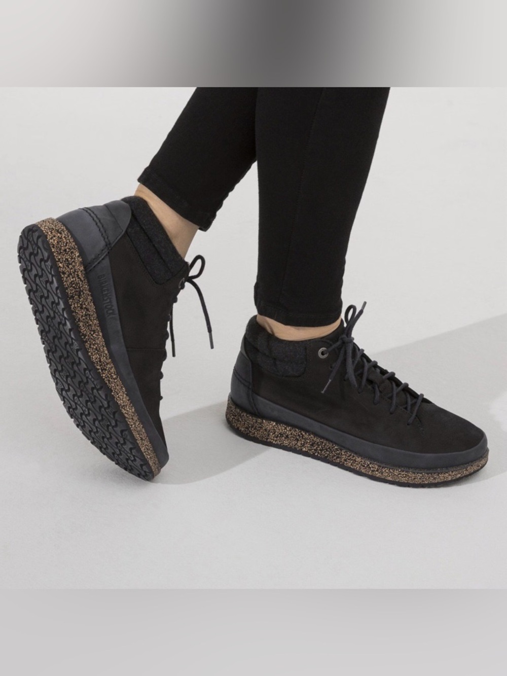 Birkenstock Honnef High Black Nubuck Leather Boots Shoes EU 41 US Women 10-10.5